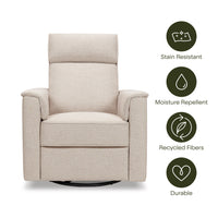 M17182PBEW,Willa Pro Power Glider Recliner w/ Power Lumbar in Performance Beach Eco-Weave