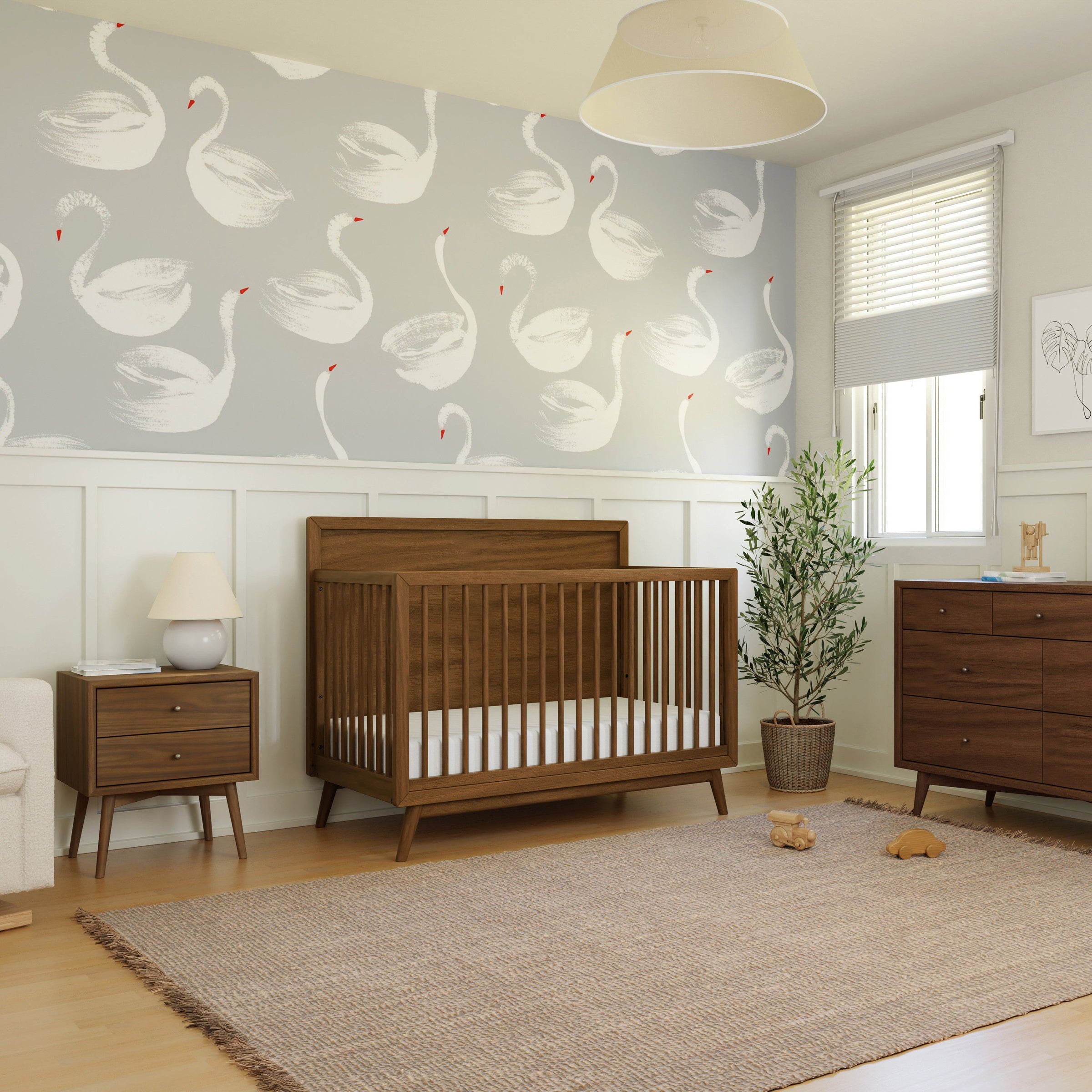 M15960NL,Palma Nightstand  Assembled in Natural Walnut