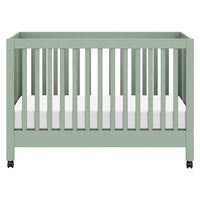M6601LS,Maki Full Size Folding Crib w/ Toddler Bed Conversion Kit in Light Sage