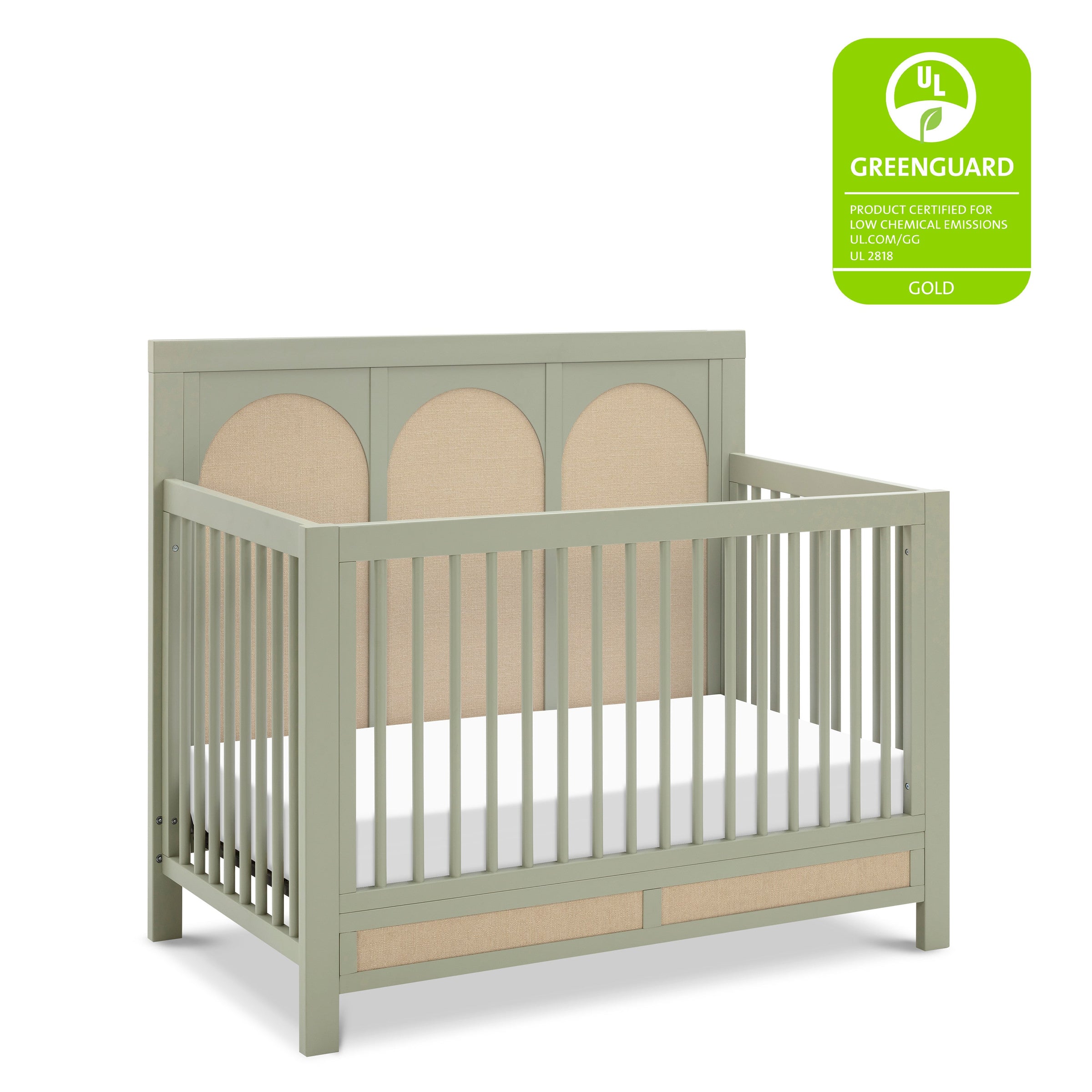 M24801FSPSEW,Eloise 4-in-1 Convertible Crib in French Sage and Performance Sand Eco-Weave