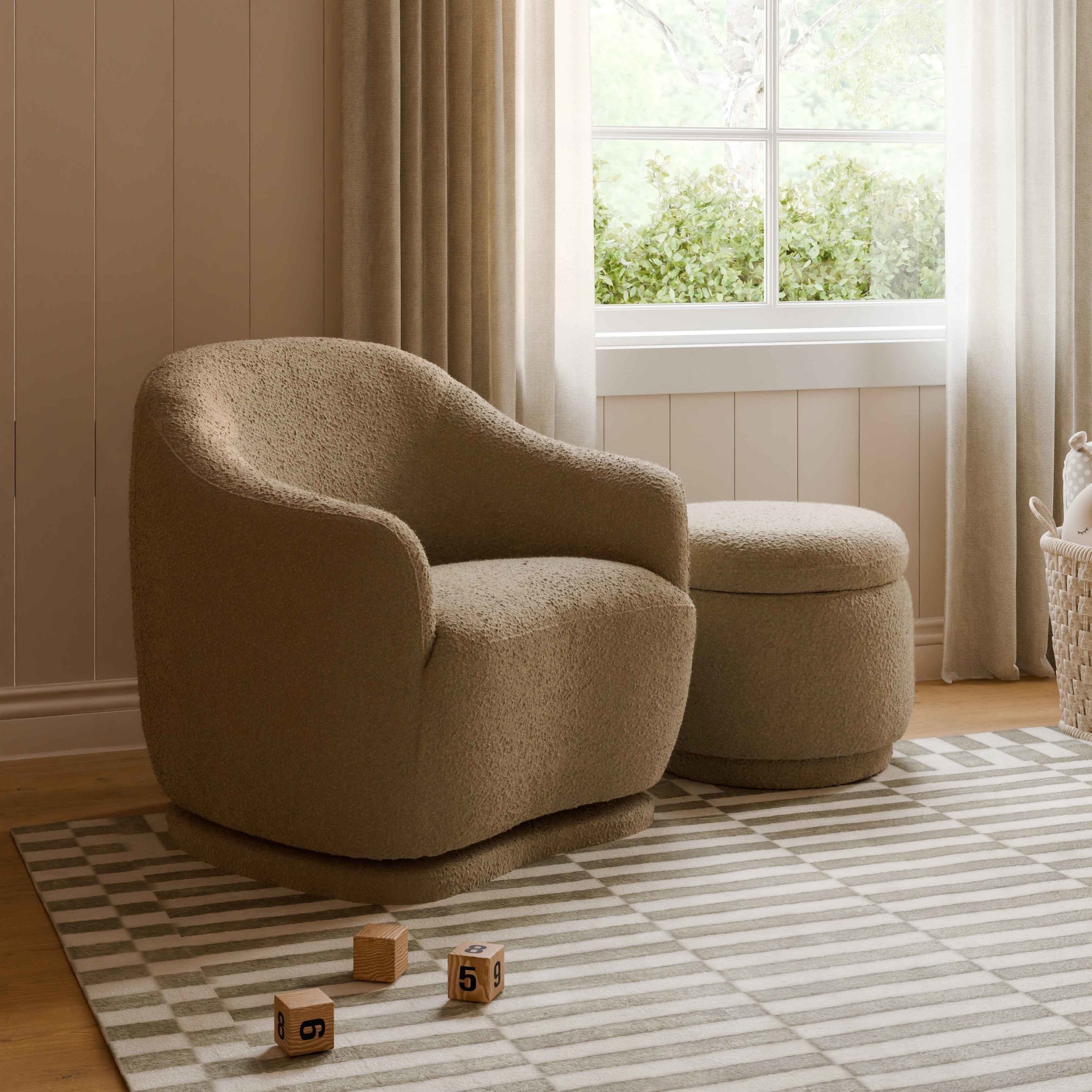 M27587SAB,Foy Glider in Sand Boucle