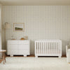 M6701W,Modo 3-in-1 Convertible Crib w/Toddler Bed Conversion Kit in White Finish
