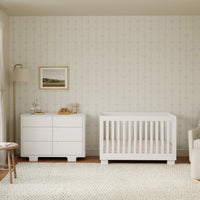 M6701W,Modo 3-in-1 Convertible Crib w/Toddler Bed Conversion Kit in White Finish
