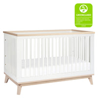 M5801WNX,Scoot 3-in-1 Convertible Crib w/ToddlerBedConversion Kit in White/WashedNatural