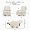 M22287WBLB,Crewe Recliner and Swivel Glider in Ivory Boucle w/Light Wood Base