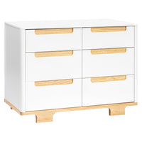 M23426WN,Yuzu 6-Drawer Dresser in White/Natural