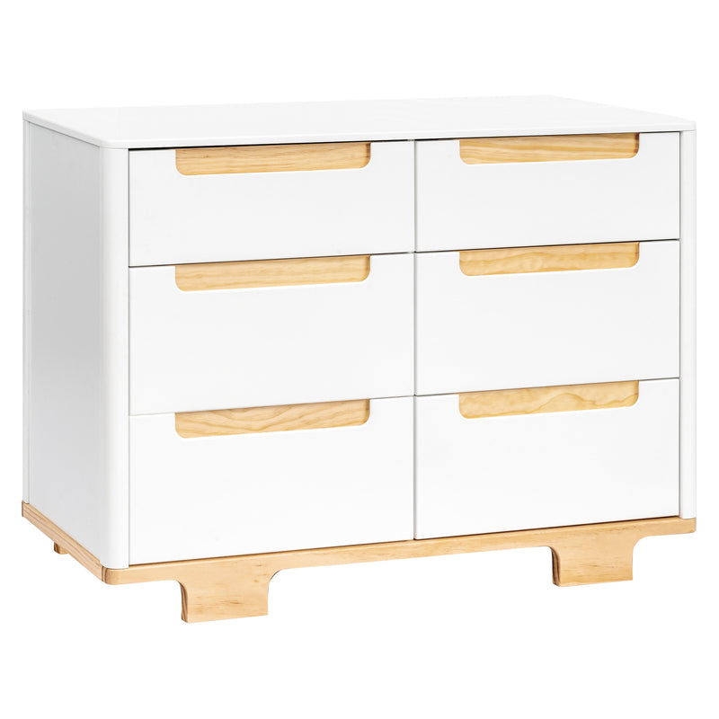M23426WN,Yuzu 6-Drawer Dresser in White/Natural