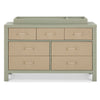 M24816FSPSEW,Eloise 7-Drawer Assembled Dresser in French Sage and Performance Sand Eco-Weave