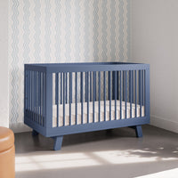 M4201CVB,Hudson 3-in-1 Convertible Crib w/Toddler Bed Conversion Kit in Cove Blue