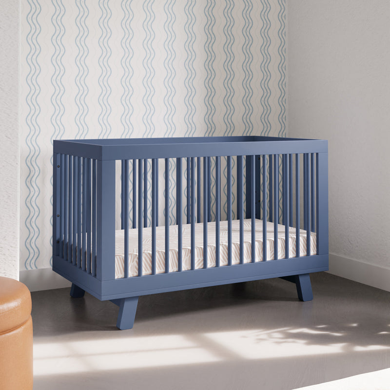 M4201CVB,Hudson 3-in-1 Convertible Crib w/Toddler Bed Conversion Kit in Cove Blue