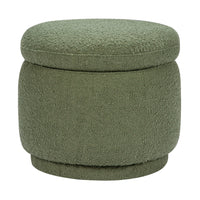 M22985OB,Enoki Storage Ottoman in Olive Boucle