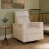 M17182PWB,Willa Pro Power Glider Recliner w/ Power Lumbar in Performance Ivory Boucle