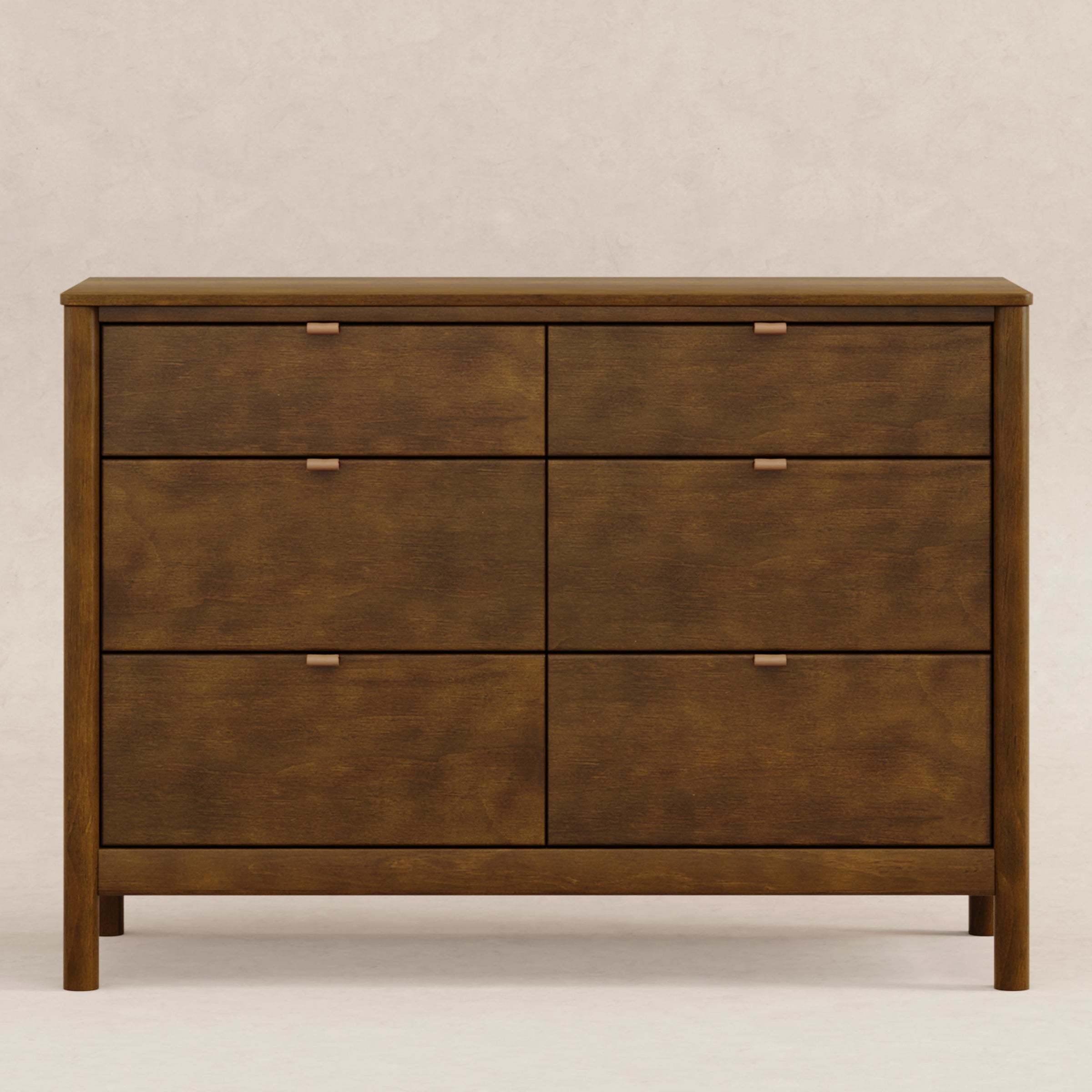 M25616NL,Bondi 6-Drawer Assembled Dresser in Natural Walnut