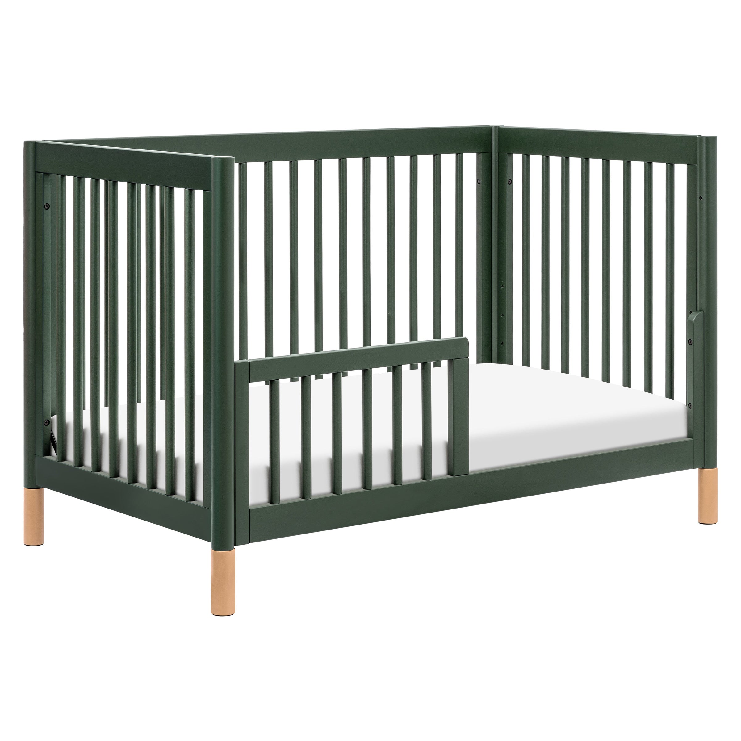 M12901FRGRBE,Gelato 4-in-1 Convertible Crib w/Toddler Bed Kit in Forest Green/Blonde Feet