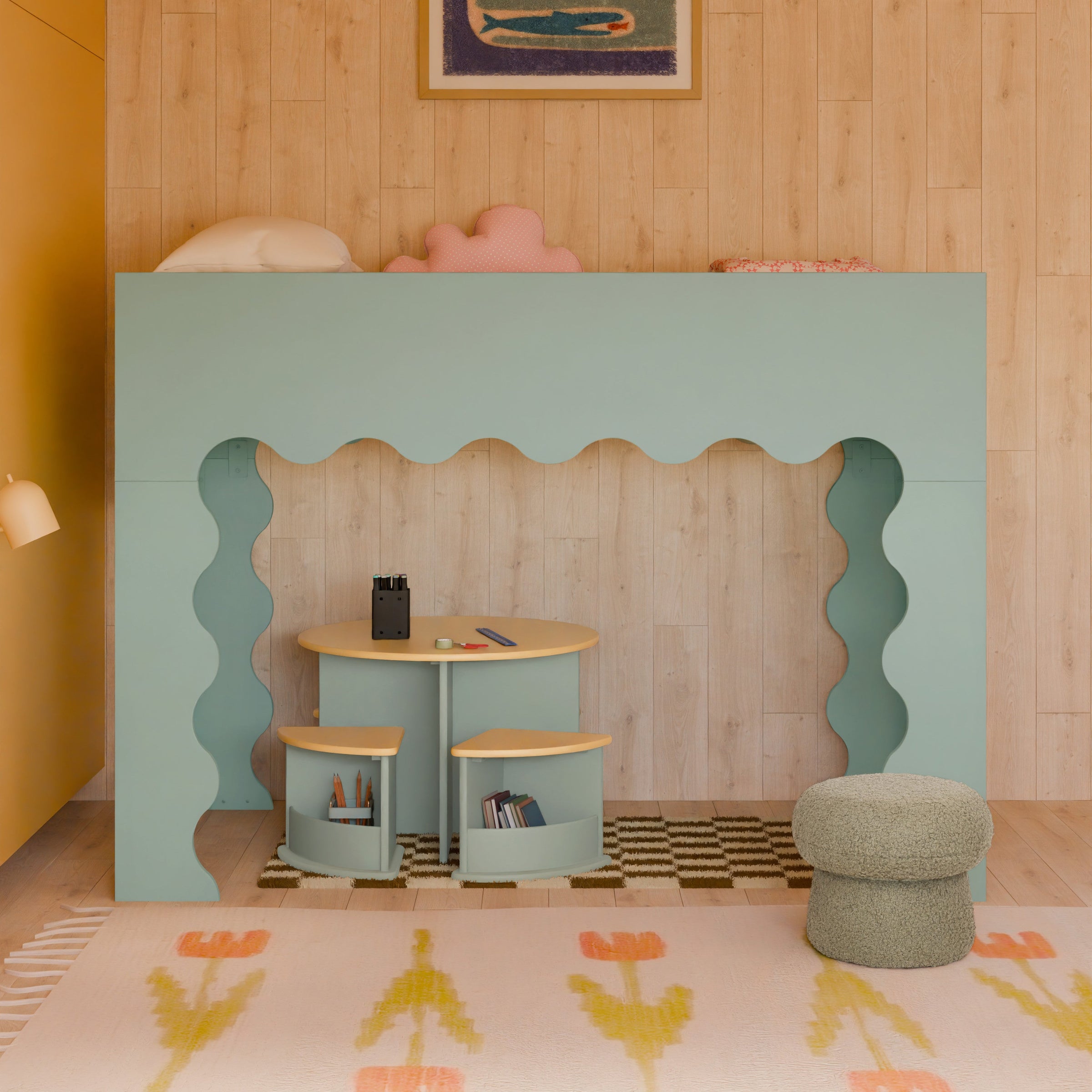 M31720LSHY,Nessa Nesting Play Table in Light Sage and Honey