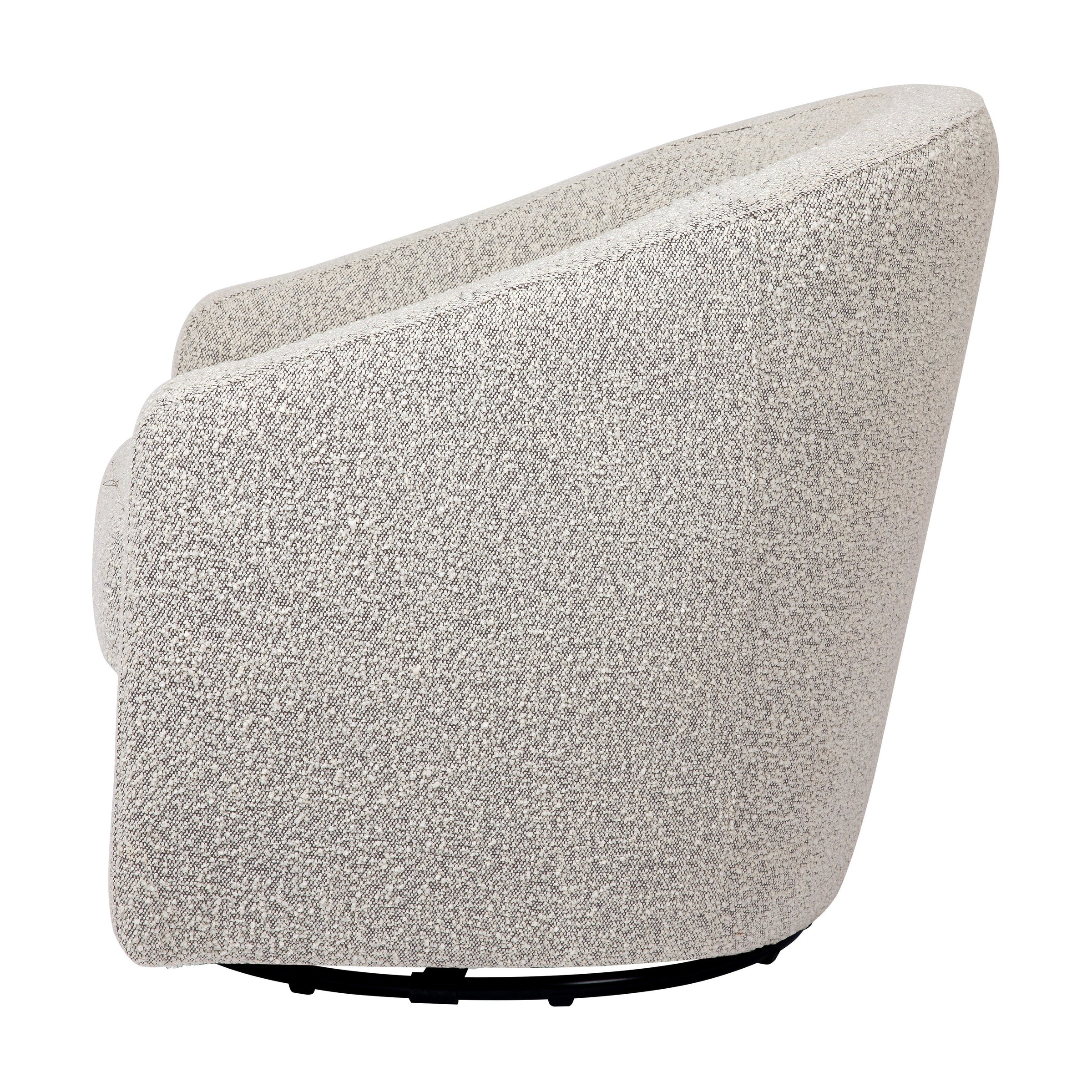 M5887BWB,Madison Swivel Glider in Black White Boucle
