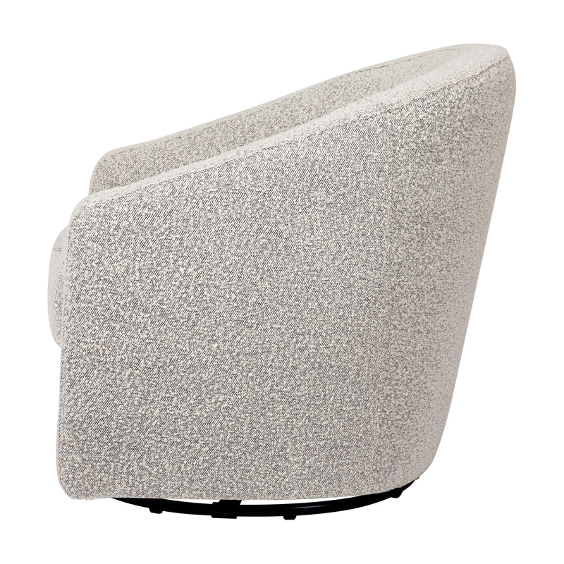 M5887BWB,Madison Swivel Glider in Black White Boucle