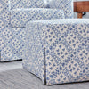 M21785BLT,Sarah Flint x Namesake Crawford Gliding Ottoman in Blue Lattice Performance Eco-Weave