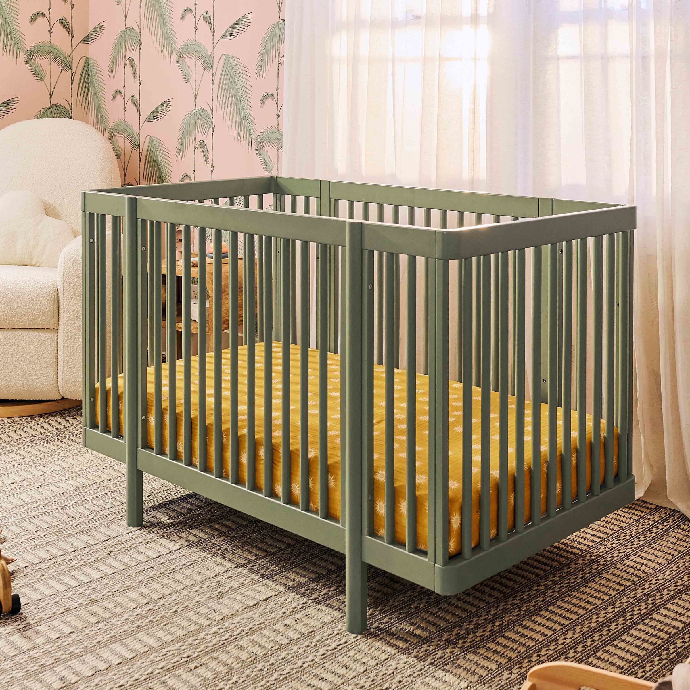 M29880OL,Pogo 8-in-1 Convertible Crib w/All-Stages Conversion Kits in Olive