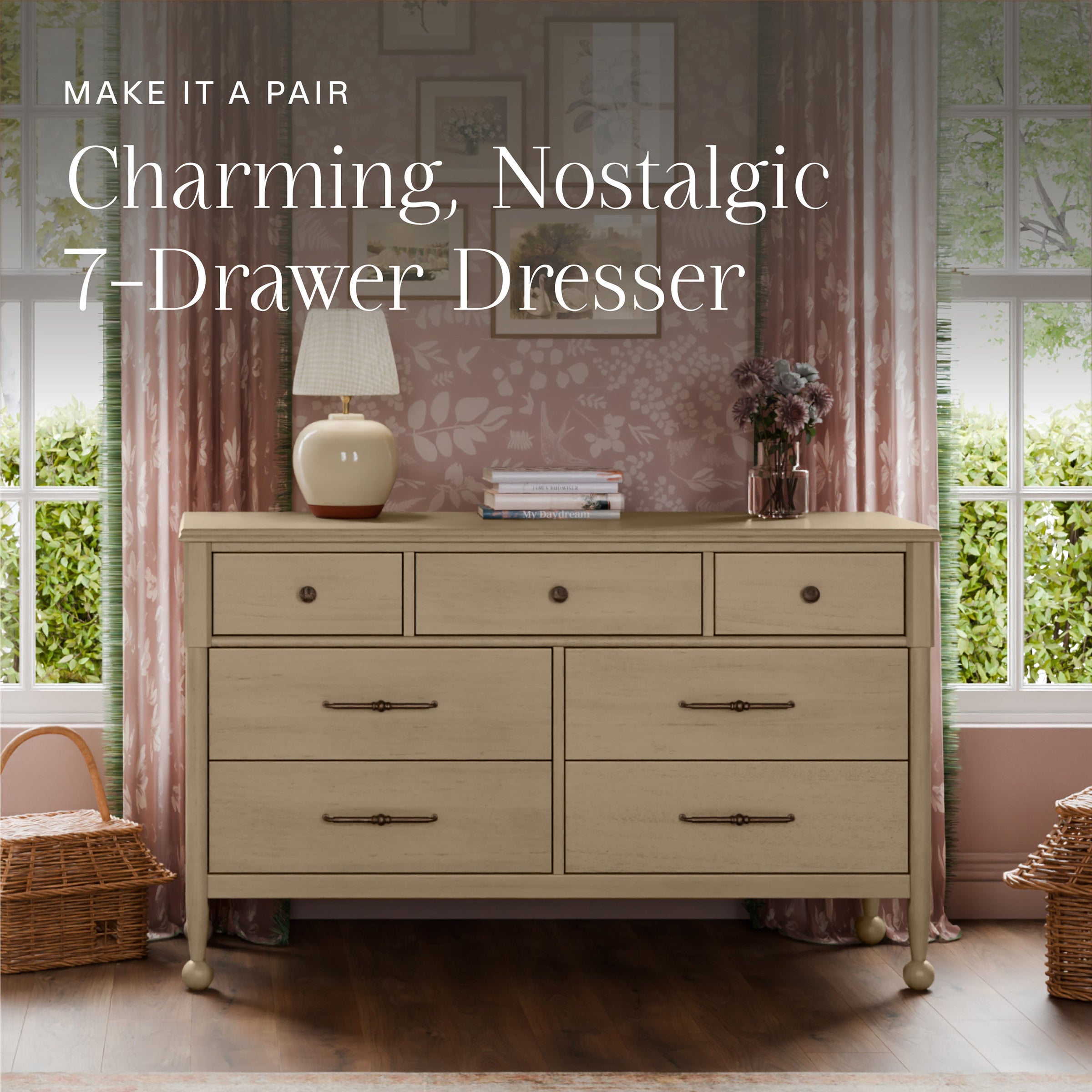 M31401WP,Alouette 3-in-1 Convertible Spindle Crib in Washed Pine