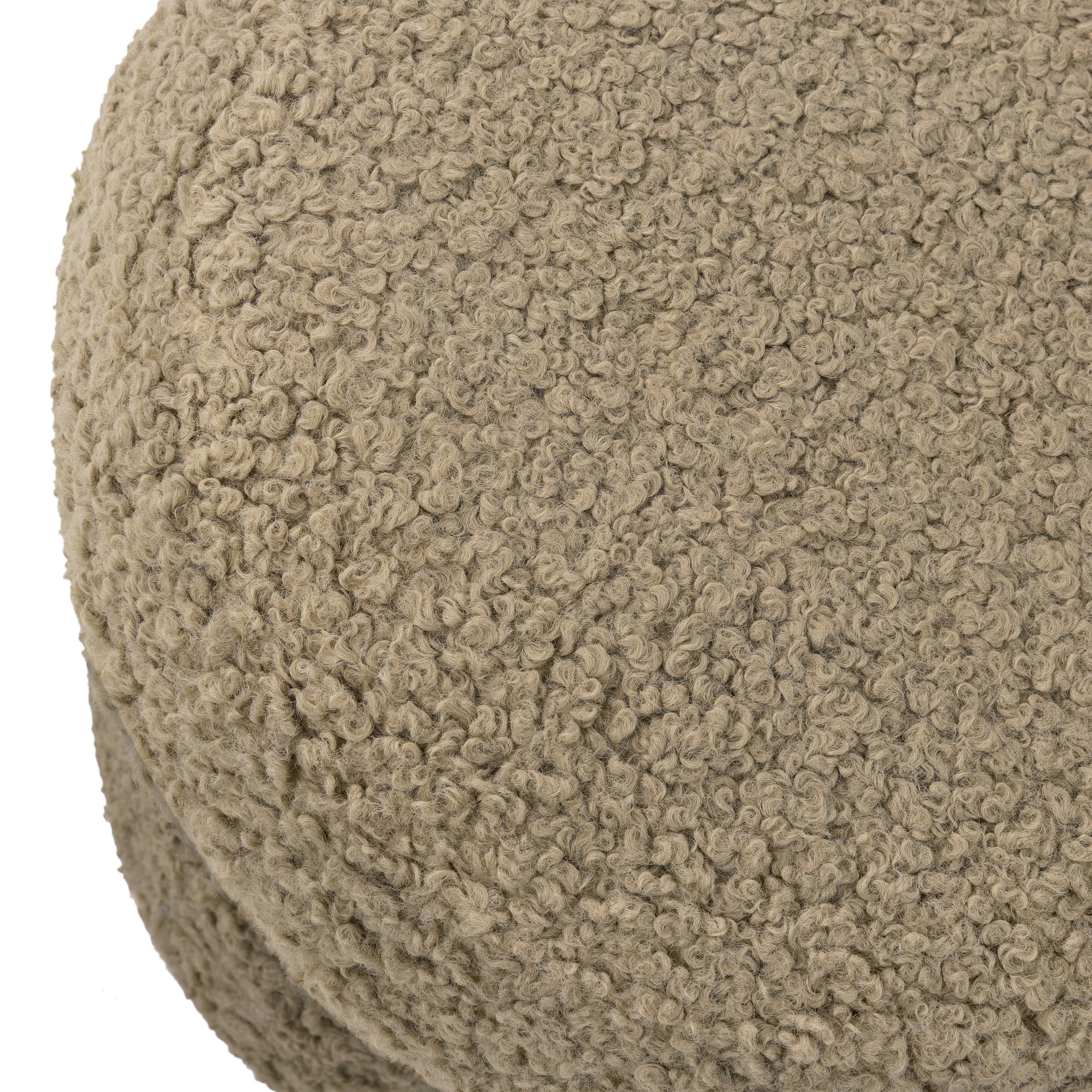 M31585LT,Mini Mushroom Pouf in Latte Teddy Loop