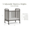 M15598UR,Abigail 3-in-1 Convertible Mini Crib in Vintage Iron