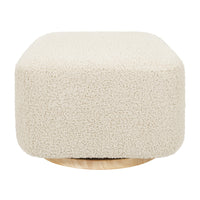 M26385ATLB,Kiwi Gliding Ottoman in Almond Teddy Loop w/ Light Wood Base