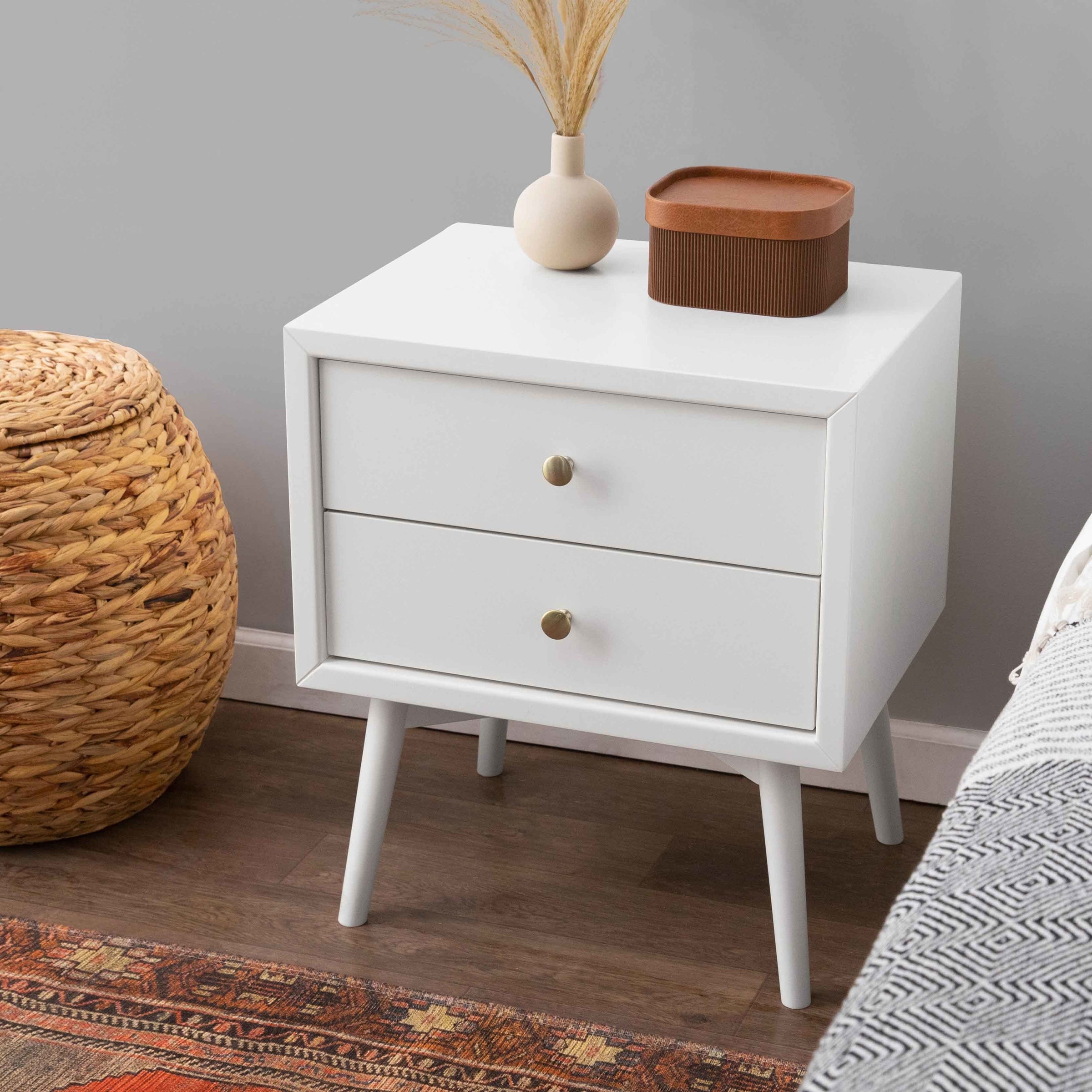M15960RW,Palma Nightstand  Assembled in Warm White