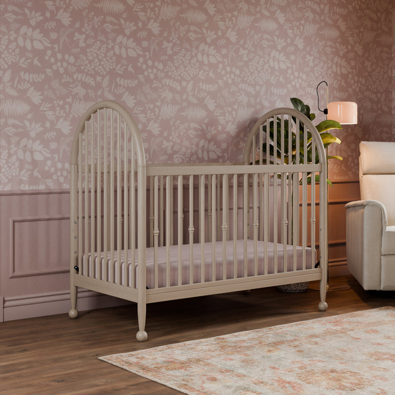 M31401WP,Alouette 3-in-1 Convertible Spindle Crib in Washed Pine