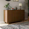 M29816NL,Pogo Tambour Assembled Dresser in Natural Walnut