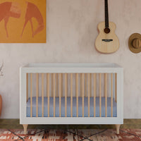 M9001WN,Lolly 3-in-1 Convertible Crib w/Toddler Bed Conversion Kit in White/Natural