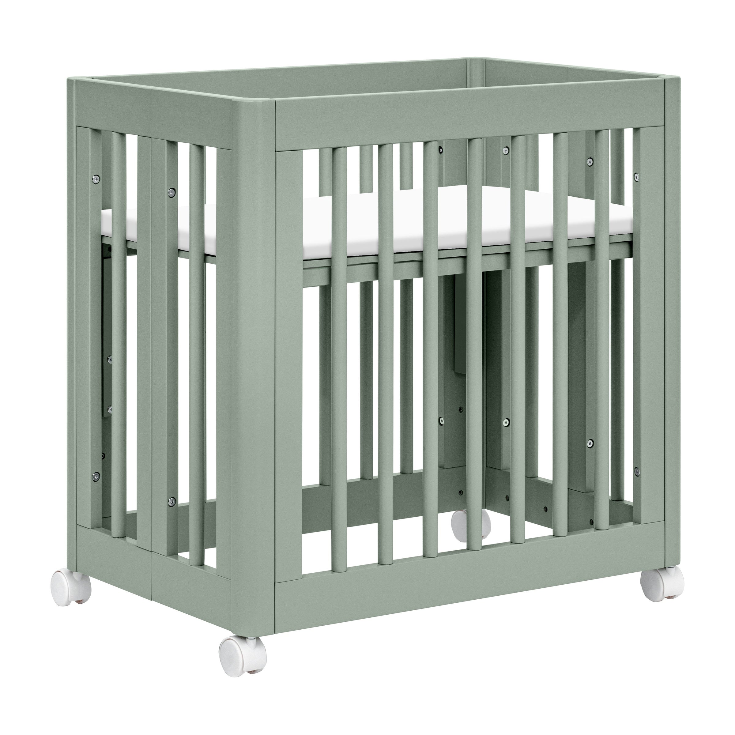M23401LS,Yuzu 8-in-1 Convertible Crib w/All-Stages Conversion Kits in Light Sage
