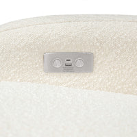 M23188WBLB,Nami Glider Recliner w/ Electronic Control and USB in Ivory Boucle w/Light Wood Base
