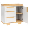 M23423WN,Yuzu 3-Drawer Changer Dresser in White/Natural