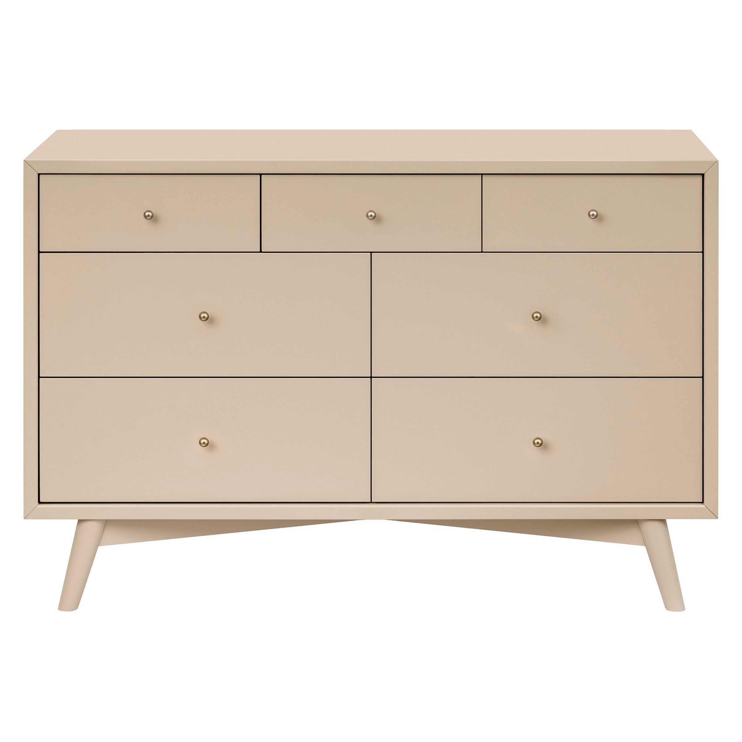 M15916TPE,Palma 7-Drawer Double Dresser  Assembled in Taupe