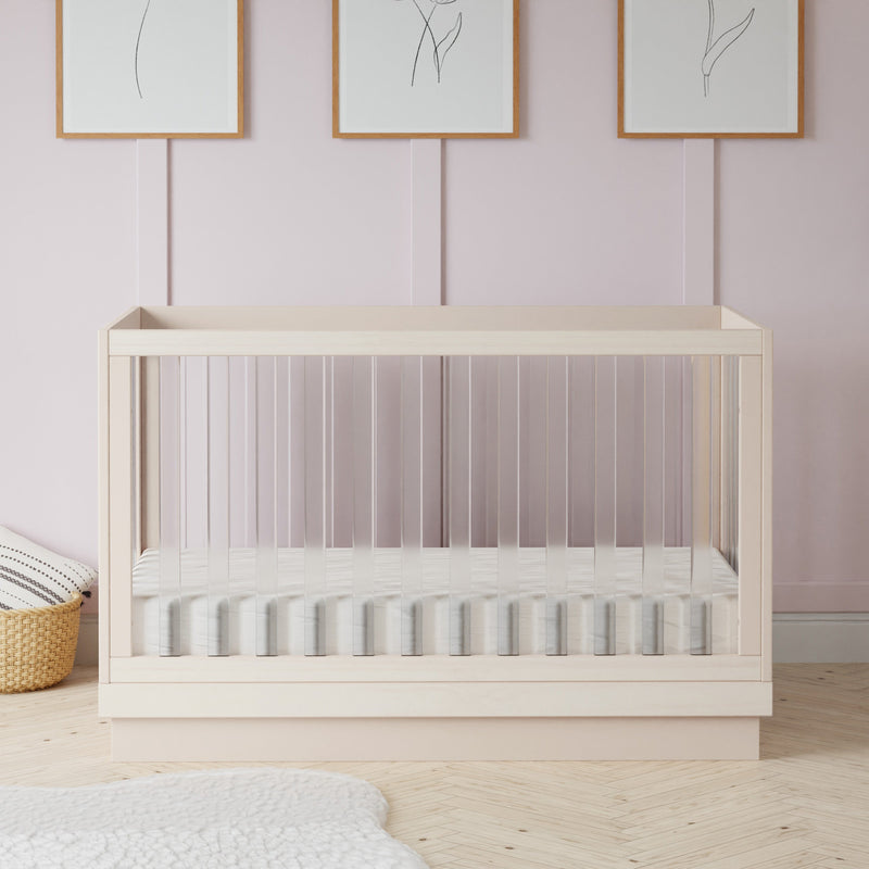 M8601KNX,Harlow 3-in-1 Convertible Crib w/Toddler Bed Conversion Kit in Washed Natural/