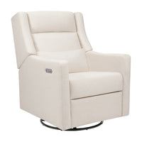 M11286PCMEW,Kiwi Plus Power Glider Recliner w/ Power Headrest in Performance Cream Eco-Weave