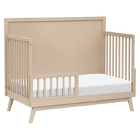 M15901TPE,Palma Mid-Century 4-in-1 Convertible Crib w/Toddler Bed Conversion in Taupe