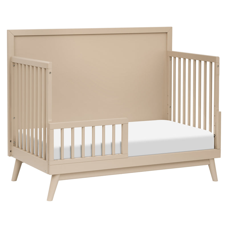 M15901TPE,Palma Mid-Century 4-in-1 Convertible Crib w/Toddler Bed Conversion in Taupe