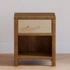 M24860NLPSEW,Eloise Nightstand  Assembled in Natural Walnut & Performance Sand Eco-Weave