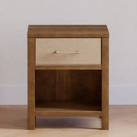 M24860NLPSEW,Eloise Nightstand  Assembled in Natural Walnut & Performance Sand Eco-Weave