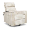 M17183TGH,Willa Deluxe Power Glider Recliner w/Heat&Massage in Tan Gingham