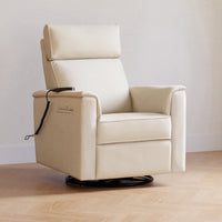 M17183PCMEW,Willa Deluxe Power Glider Recliner w/Heat&Massage in Performance Cream Eco-Weave