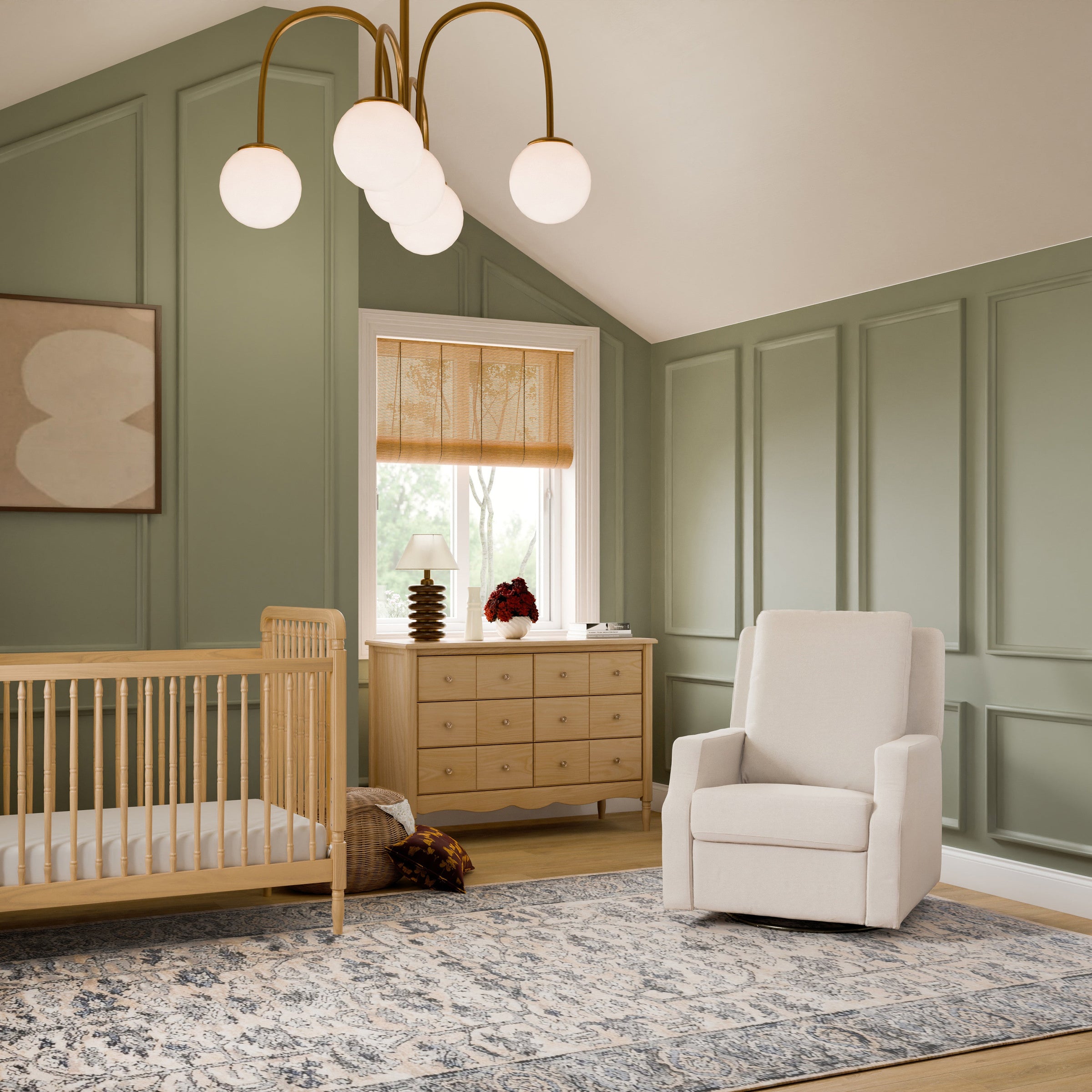 M22287PCMEW,Crewe Recliner and Swivel Glider in Performance Cream Eco-Weave