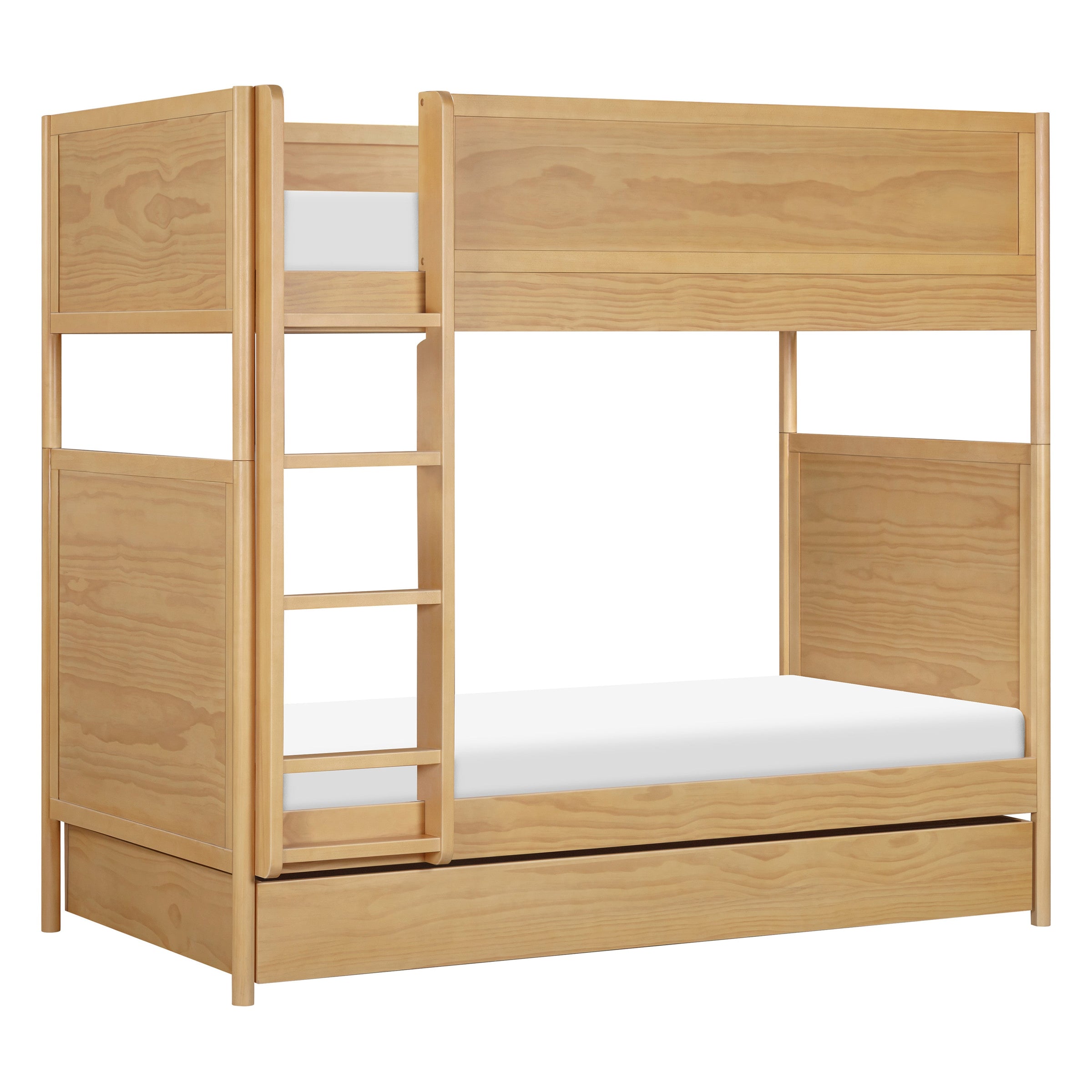M25973HY,Twin Storage Trundle Bed in Honey