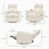 M17183PWB,Willa Deluxe Power Glider Recliner w/Heat&Massage in Performance Ivory Boucle