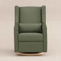 M11288OBLB,Kiwi Glider Recliner w/ Electronic Control and USB in Olive Boucle w/Light Wood Base