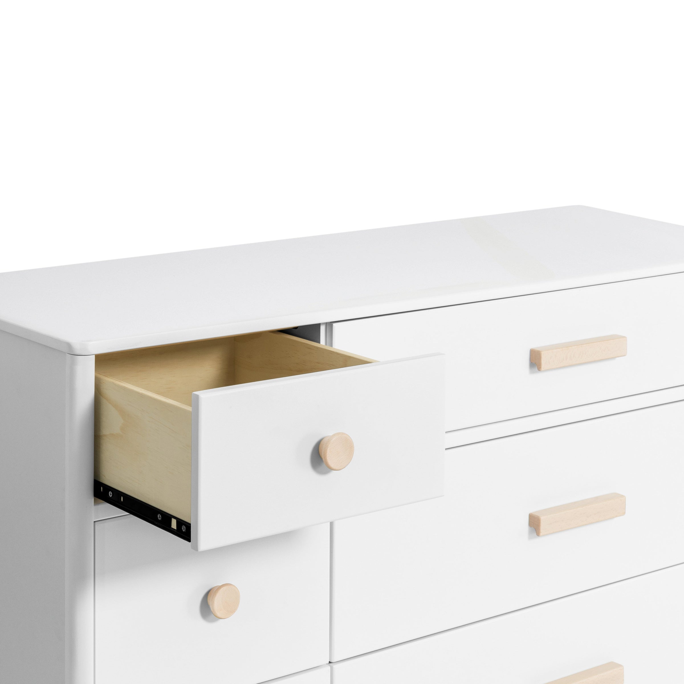 M901672NX,Lolly 6-Drawer Dresser Feet and Knob Set in Washed Natural