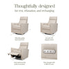 M17186PBEW,Willa Plus Power Glider Recliner w/ Power Headrest in Performance Beach Eco-Weave