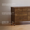 M31416NL,Alouette 7-Drawer Assembled Dresser in Natural Walnut